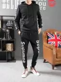 uomo sportswear louis vuitton tracksuits tuta sweatshirt supreme black